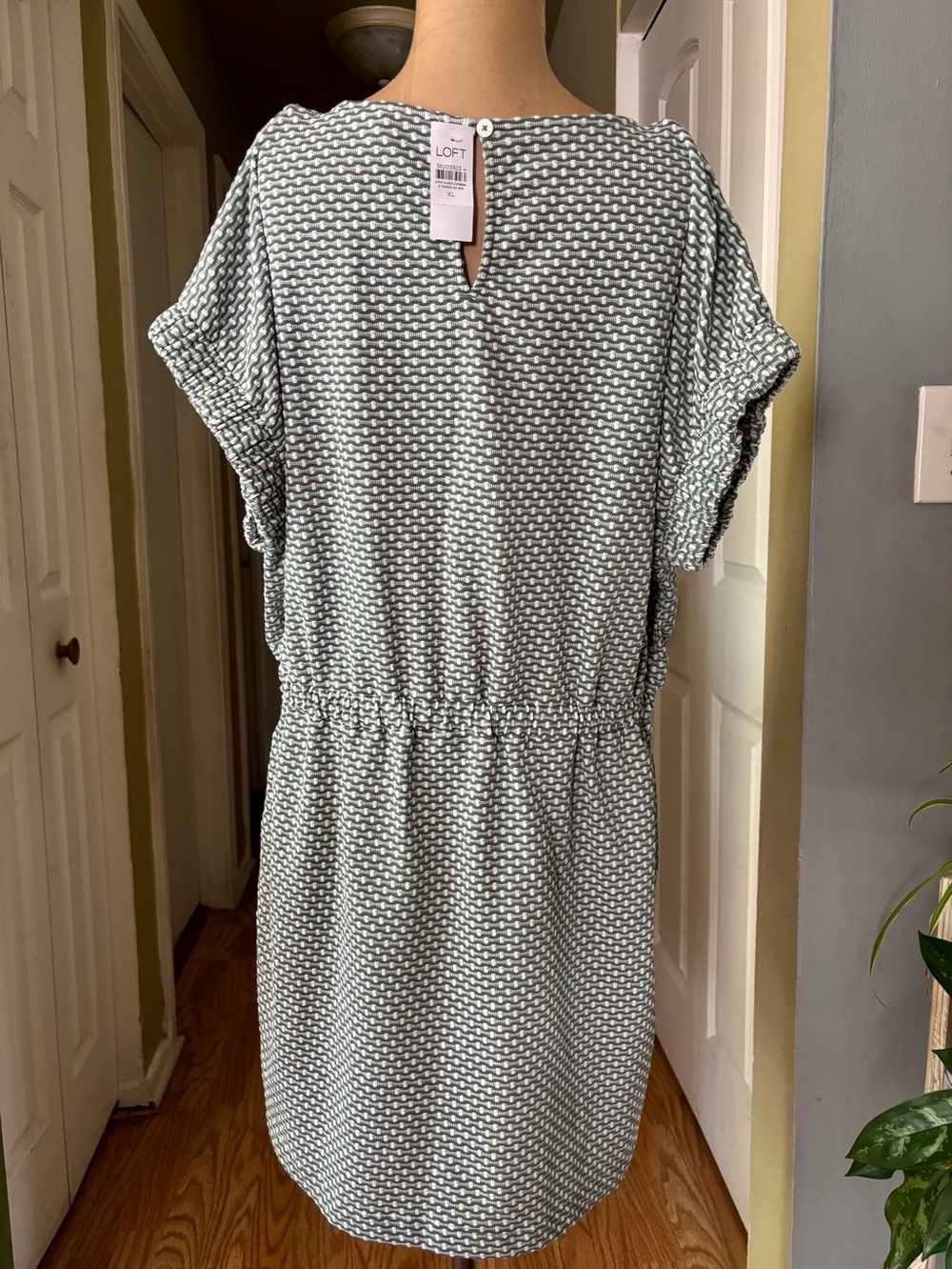 LOFT Geo Mini Pocket Tee Dress Summer Beachy Femenine XL - Picture 4 of 13